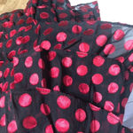 Lovers + Friends Blythe Mini Dress Black Red Polka Dot Medium Photo 7