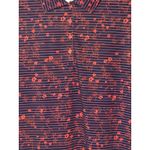 Lady Hagen ‎ Women's Medium Floral Golf Polo Shirt Striped Navy Red Photo 4