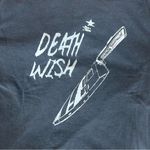 Wish Death  Distressed Collar Graphic Tee Photo 2