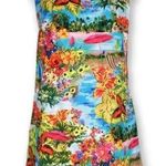 Nicole Miller Tropical Paradise Sundress with Pom Pom Fringe Hem Photo 0