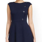 NY&C Navy Blue Cap Sleeve Fit Flare Dress with Button Detail Womens Size XL NWT Photo 0
