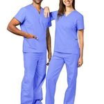 ADAR Universal Unisex Drawstring Scrub Set, Ceil Blue Size 3XL New w/Tag Photo 0