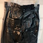 House of Harlow nwt faux leather black paper bag waist tapered pants size 6 Photo 5