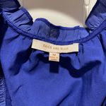 Apricot Lane NWT Royal blue long sleeve silky mini dress with ruffle hem Photo 3