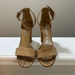 Diane Von Furstenberg  Ulrica Heel in Natural Cork Women’s size 7.5 ankle strap Photo 3