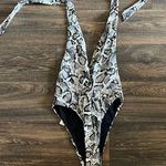 Club L Snake Skin Twist Front Halter Swimsuit Photo 0