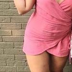 Blush Pink Side Lace Up Romper Photo 0