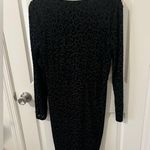 Versona  Black Velvet Cheetah Print Dress Photo 2