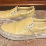 Vans Pearl Pastel Yellow Classic Leather Slip-On Shoes $60 GUC Wmn 5 Photo 0