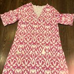 None Elegant Pink Patterned Maxi Dress with tassels size  large Photo 1