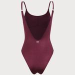 BERLOOK Burgundy Geometric Backless One Photo 5