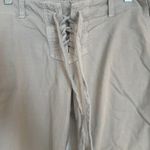 Cloth & Stone Anthropologie Sz S Cropped Joggers LaceUp Fly Light Gray Corduroy Photo 4