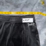 Juicy Couture  Black Velour Track Pants Rhinestone Logo Size S Y2K Hi Rise Waist Photo 4