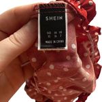 SheIn Red and White Dot Tube Top Photo 2