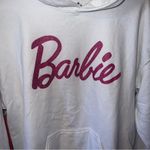 Barbie White Hoodie with Pink Logo Size L Photo 1