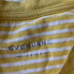 Everlane Yellow White Striped Tee Shirt Dress Photo 3