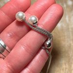 Sterling Silver Pearl Lariat 925  Italy Necklace Photo 10