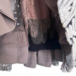 Byron Lars Black Navy White Floral Embroidered Tulle A Photo 7