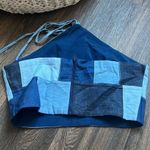 Amanda Uprichard Laurena Top in Blue Multi Photo 2