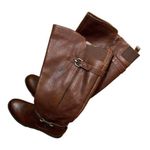 Naturalizer Women's Comfort N5 Brown Leather Riding Boots Size 5.5 Wide Calf Sk Photo 3