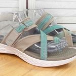 Skechers Performance On The Go 600 Glow Strappy Outdoor Sandals Taupe Green 10 Photo 0