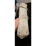 Brahmin  Finley Carryall sterling tote bag  purse shoulder Silver/brown 15x12 Photo 7