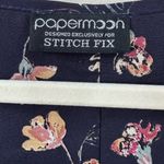 PaperMoon Stitch Fix Womens Blouse Navy
Floral LS Silky Cottage Romantic Sz L? Photo 4