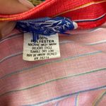 Tiger Lily sz L VINTAGE stripped 70s polyester blouse Red Size L Photo 8