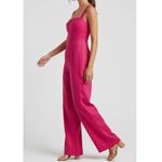 SALONI Rachel Linen Jumpsuit, Bright Berry, 2 (US) Pink Photo 2