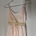Vintage Movie Star Nylon Midi Night Gown Pink Size Small‎ Photo 2