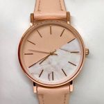 Accutime women’s watch watch rose gold case 36mm pink leather band running Photo 0