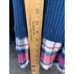 Torrid  Women’s Sweater Long Sleeves V-Neck Blue Multicolor Plaid Size 2 Photo 4