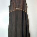 Kookai  S Sleeveless Beaded Dress In Mocha Photo 0