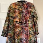 Roberto Quaglia 70% Wool Blend Artists Dream Colorful Tweed Long Blazer Coat Red Size M Photo 10