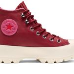 Converse Red Leather High Tops Photo 0