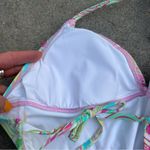 Lilly Pulitzer  Halter One Piece Swim Bikini Vibrant Pastel Floral Size 4 Photo 2