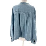 Anthropologie  Pilcro Pintuck Button-Front Blouse denim chambray sz 2X Photo 8