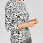 Charter Club  Cashmere Animal Print Long-Sleeve Crewneck Sweater Photo 0