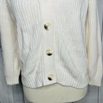 Old Navy  Cardigan Sweater Ivory Ribbed Cable Knit Button Up Women’s Sz XS Photo 2