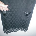 Enfocus Studio EnFocus 16W Short Sleeved Black Dots Pocketed Mini Dress Plus Funeral Photo 5