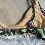 Mara Hoffman white/black/green/pink/grey tribal print two piece swimsuit XS EUC Photo 3
