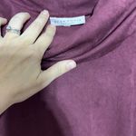 Bryn Walker  Women Porto Wine Pocket Velvet Poncho Tunic Top Sz L $150 Lagenlook Photo 2