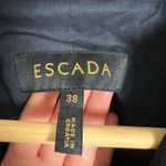 ESCADA Navy White Contrast Stitched Virgin Wool Classic Blazer Jacket Size M Blue Size M Photo 10