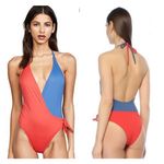 Solid & Striped Solid‎ & Striped Matilde Red Blue One Piece Swimsuit Size M Anthropologie Photo 1