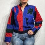 Fashion House Black Suede Leather Vintage Jacket Sz 10 Photo 4