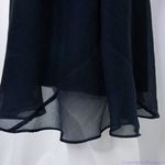 J.Crew  100%‎ silk asymmetric hem V neck navy blue midi dress, size 2 Photo 5