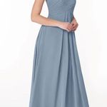 Azazie Blue Halter Maxi Dress Photo 0