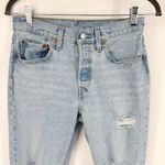 Levi's Levi’s 501 Jeans Original Fit Size 27 Light Wash Distressed Straight Leg Photo 2