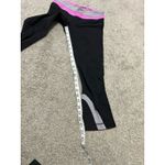 LULULEMON Size 6 Run Inspire Crop II Black Purple Leggings Photo 6