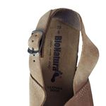 BioNatura Suede Slingback Open Toe Chunky High Block Sandals Womens Size 8 Brown Photo 9